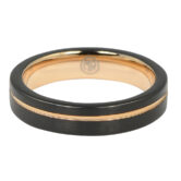 FTRS 106 5 Black Rose Gold Thin “Signature” Tungsten Mens Ring 2 1
