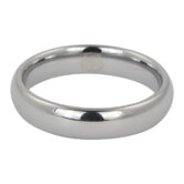 FTR 021 5 Polished Dome Mens Thin Tungsten Ring 2
