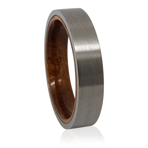 Exotic Elegance Tungsten and Koa Wood Men's Ring