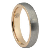 FTR 116 5 Brushed Dome Tungsten “Ion” Rose Gold Mens Ring 1