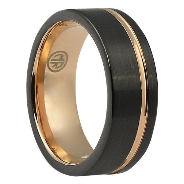 ftrs-106-7-brushed-signature-tungsten-black-rose-gold-ridge-ring