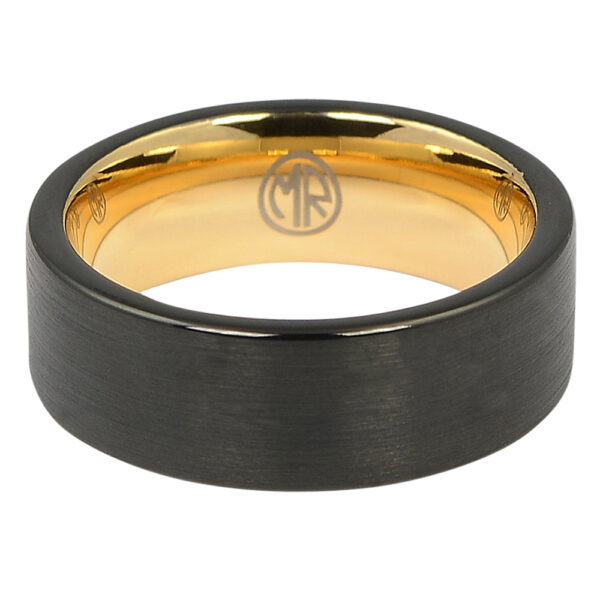 ITR-165“Forever Black” Titanium Mens Ring with Yellow Gold-2 itr-165forever-black-titanium-mens-ring-with-yellow-gold-2
