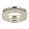 Satin Finish Titanium Mens Wedding Ring