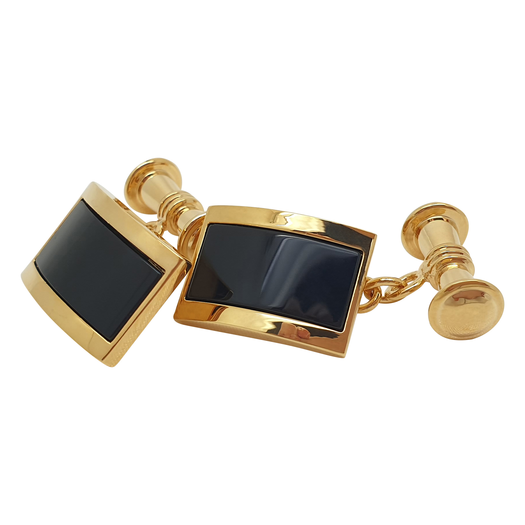 Black And Gold Chain Cufflinks