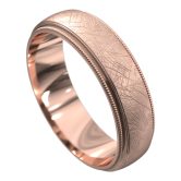 WWAT4066 R Impressive Rose Gold Brushed Mens Wedding Ring