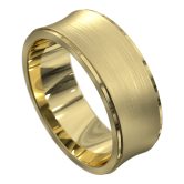 WWAT4096 Y Polished and Brushed Yellow Gold Mens Wedding Ring