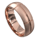 WWCF5014 R Impressive Rose Gold Mens Wedding Ring