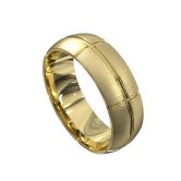 WWCF5014 Y Stunning Yellow Gold Mens Wedding Ring