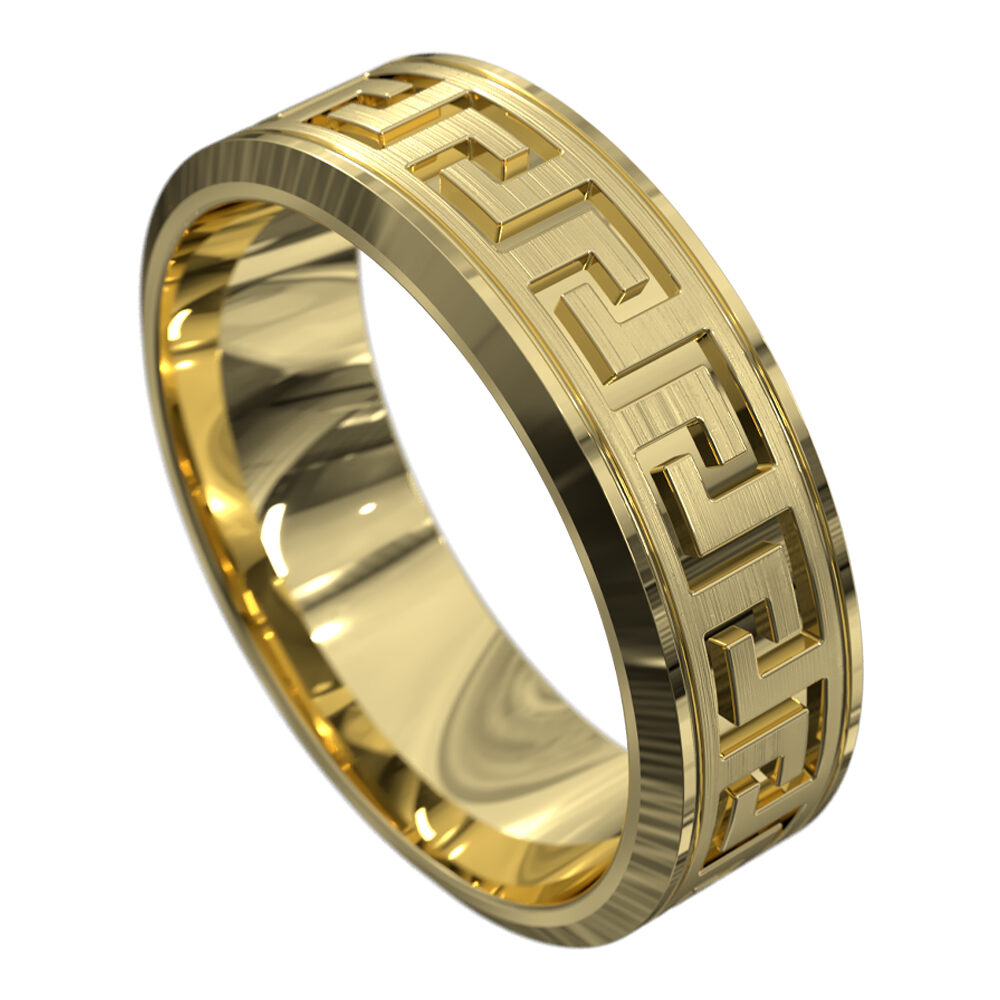 WWCF5032 Y Stunning White Gold Mens Wedding Ring