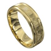 WWCF5057 Y Stunning Yellow Gold Polished Mens Wedding Ring