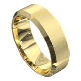 WWCF5090 Y Stunning Yellow Gold Brushed Mens Wedding Ring