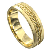 WWCF5098 Y Sensational Yellow Gold Mens Wedding Ring
