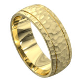 WWCF6026 Y Stunning Yellow Gold Brushed Mens Wedding Ring