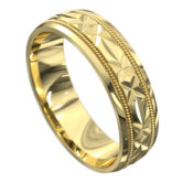 WWCF6030 Y Remarkable Yellow Gold Satin Mens Wedding Ring