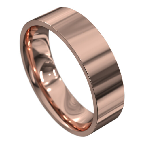 WWCS1010 R Stunning Rose Gold Mens Wedding Ring