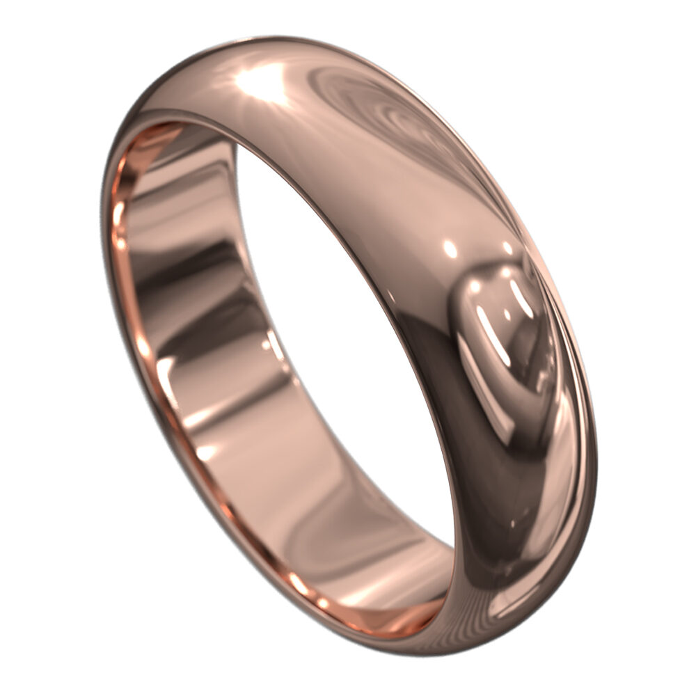 WWCS1030 R Sensational Rose Gold Mens Wedding Ring