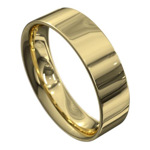 WWCS1040 Y Impressive Polished Yellow Gold Mens Wedding Ring