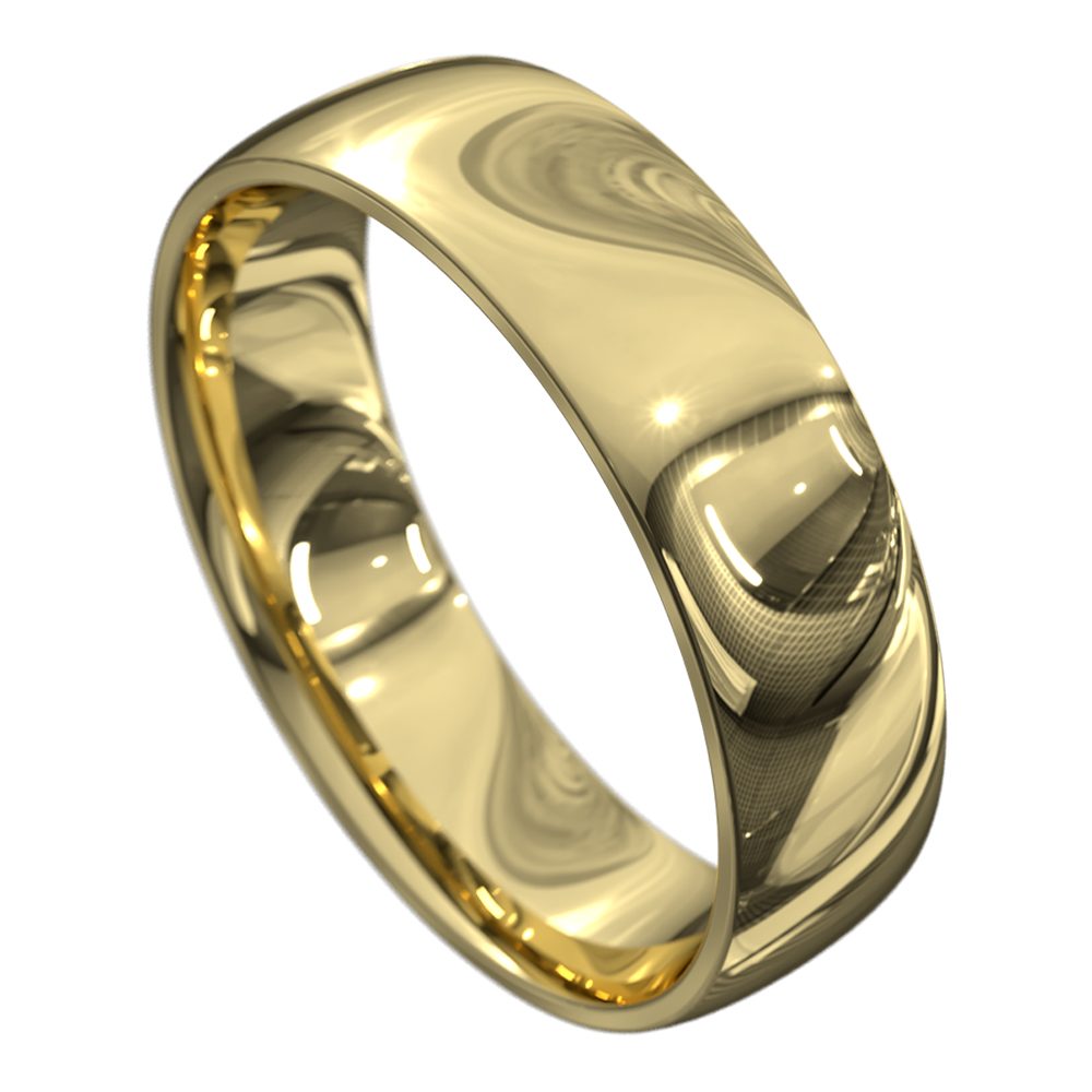 WWCS1050 Y Yellow Gold High Polished Mens Wedding Ring
