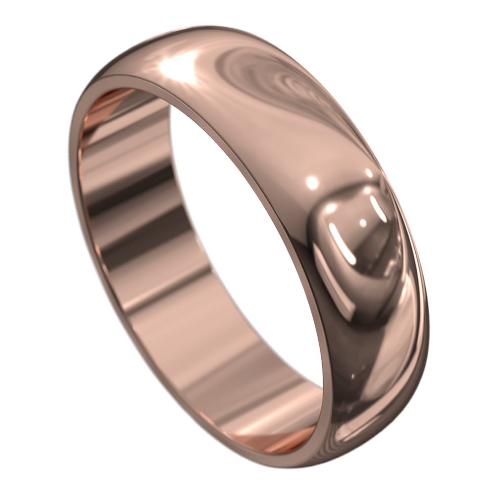 WWCS1060 R Remarkable Rose Gold Mens Wedding Ring