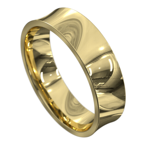 WWCS1110 Y Polished Stunning Yellow Gold Mens Wedding Ring