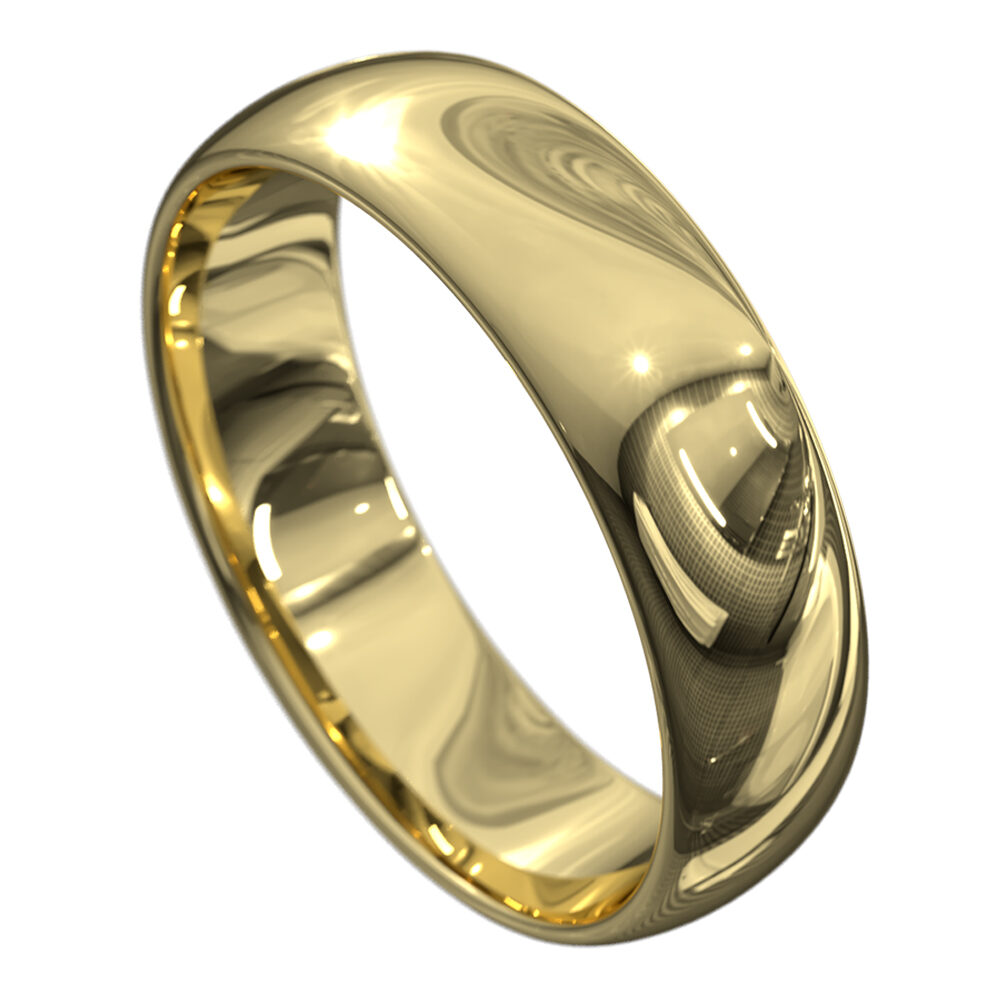 WWCS1130 Y Brilliant Yellow Gold Polished Mens Wedding Ring