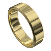 WWCS1150 Y Flat Polished Yellow Gold Mens Wedding Ring