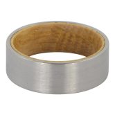 FTR 130 Brushed tungsten and whisky wood mens ring 2 rotated