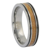 FTR 134 Tungsten mens ring with whisky barrel wood