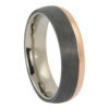 Titanium and rose gold mens ring
