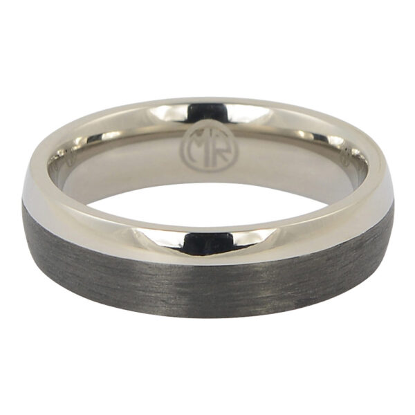 ITR-177 - Titanium and carbon fibre mens ring 2 Titanium and carbon fibre mens ring