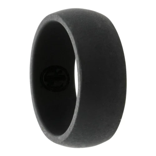 Mens Black Silicone Ring