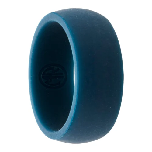 Mens Blue Silicone Ring
