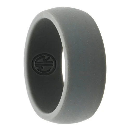 Mens Dark Grey Silicone Ring