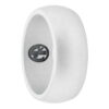 wide Silver Mens Silicone Ring