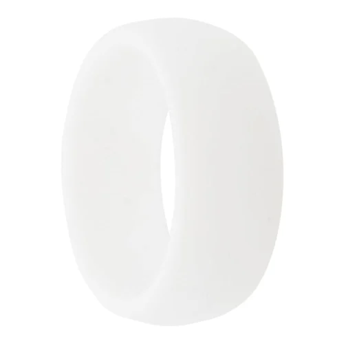Mens White Silicone Ring