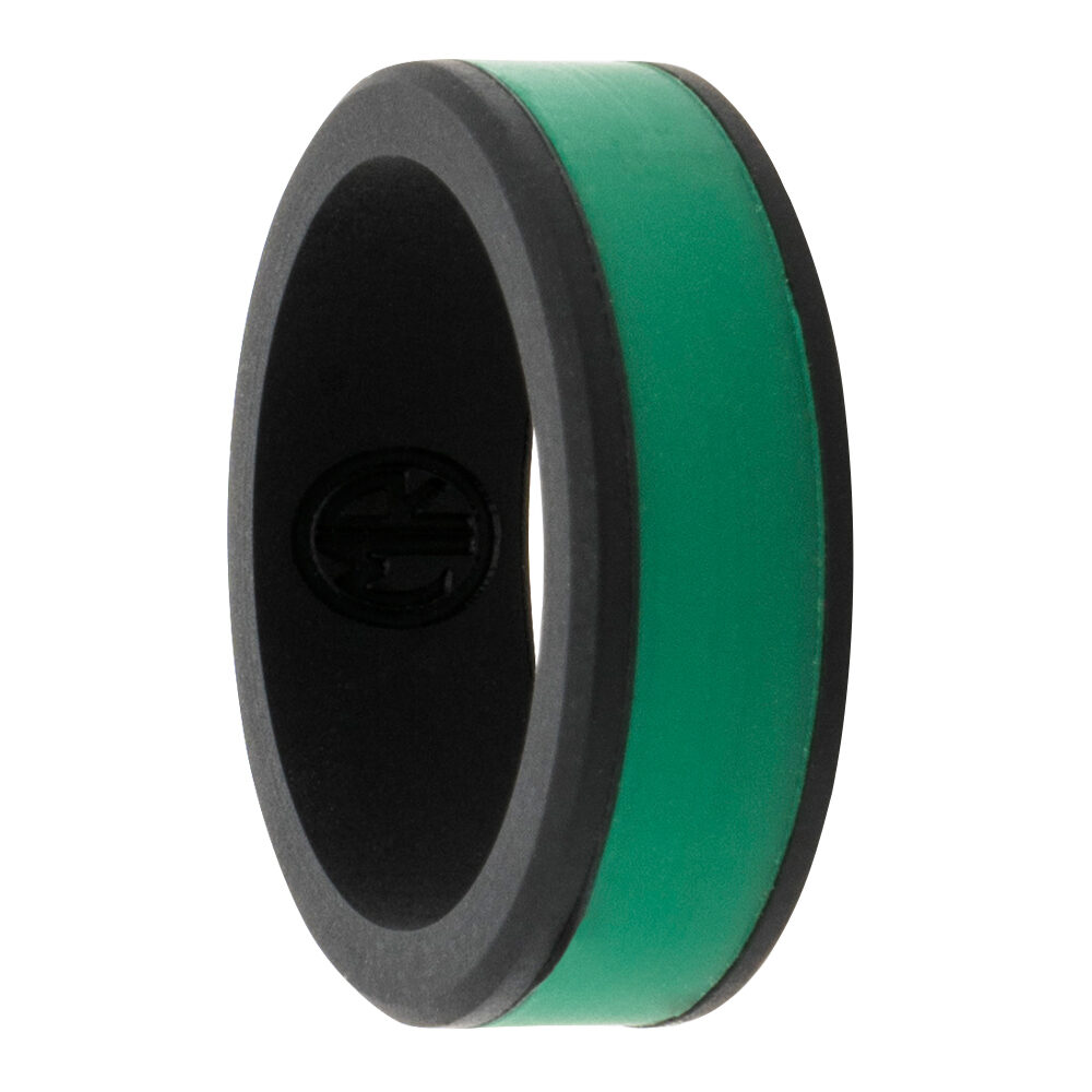 Black Green Silicone Ring