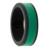 black and green mens silicone ring