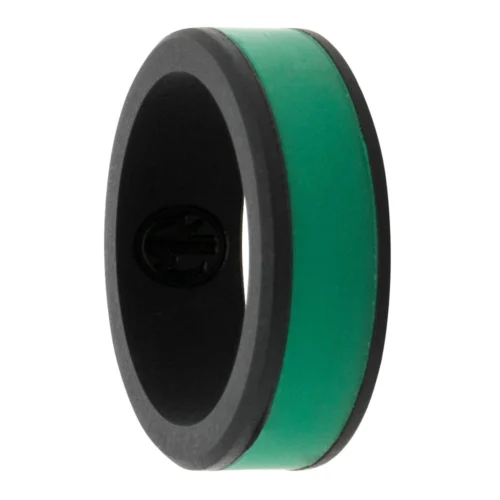 Black and Green Silicone Ring