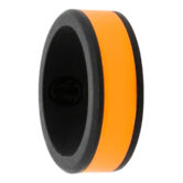Black Orange Silicone Ring
