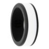 black and white mens silicone ring