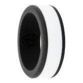 Black White Silicone Ring