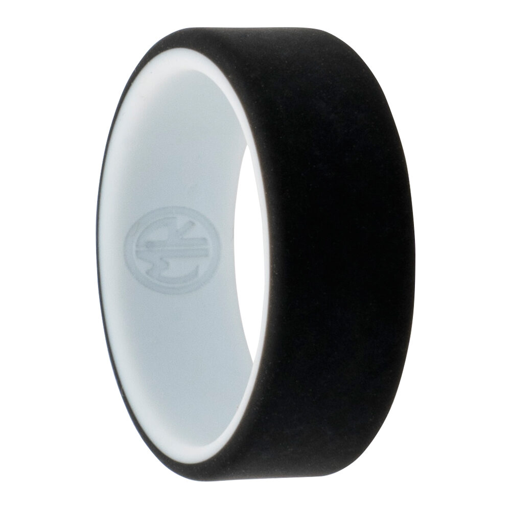Black White Silicone Ring