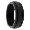 black mens silicone ring