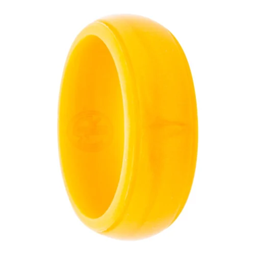 Gold Silicone Ring with Step Edge 8mm