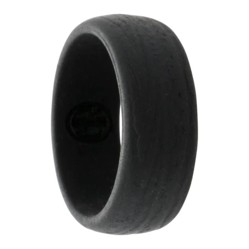 Woodgrain 8.7mm Black Silicone Ring