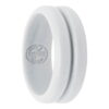 Silver silicone ring