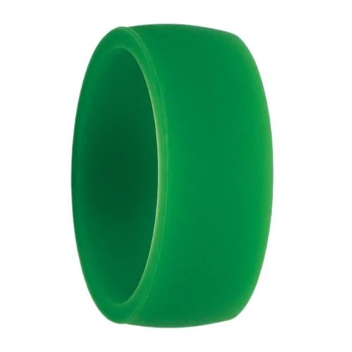 9mm Mens Ultra Wide Green Silicone Ring