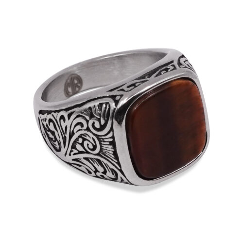 Maxwell's Tiger Eye Stone Signet Ring
