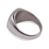 Maverick Polished Signet Ring with Black Face