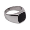 Resolute Black Square Pinky Signet Ring